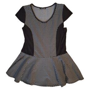 Marc Cain Black White Dot Women's Flowy Top